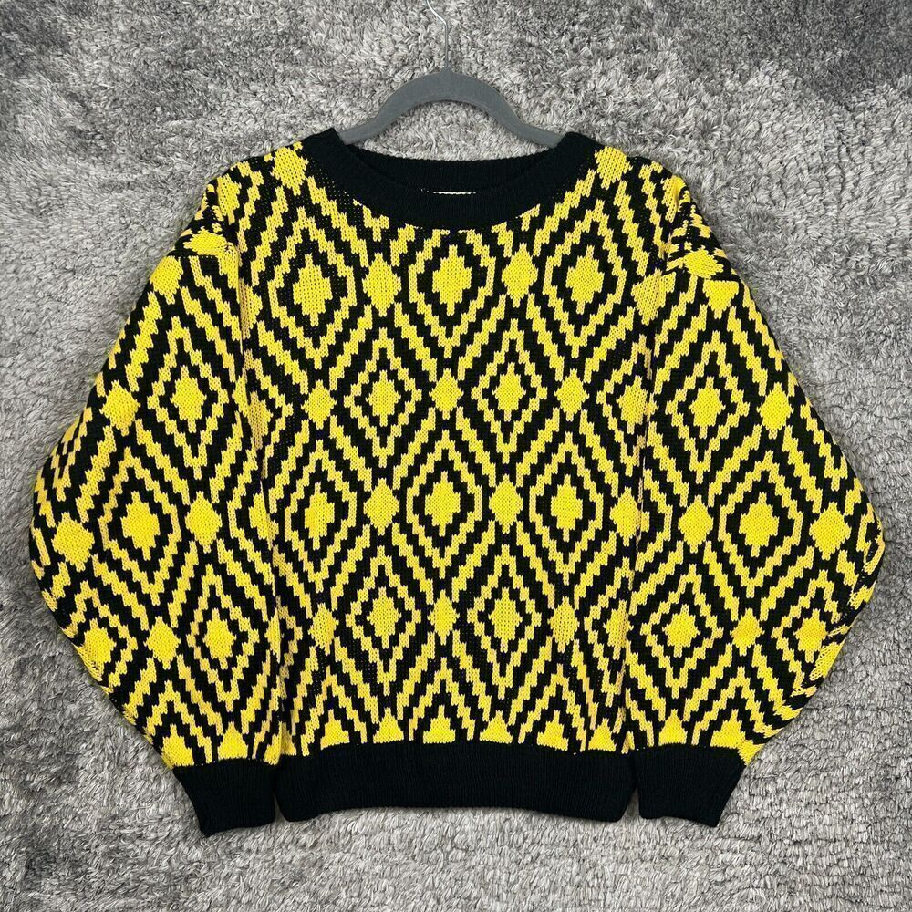 Vintage Gerard Works Sweater Size M Pullover Geometric